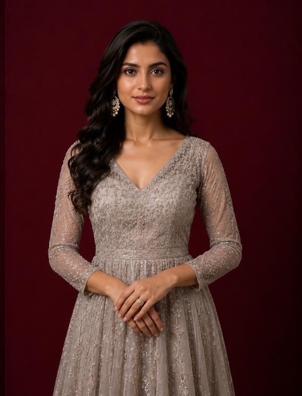 Champagne Shimmer Gown